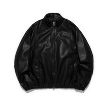 LEE 비건 레더 하이넥 자켓 블랙 Vegan Leather High Neck Jacket Black LE2303JK18BK 303888