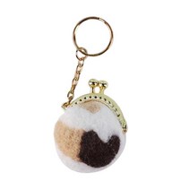 Felting 키트 지갑 재료 키트 자수 가방 봉제 공예 DIY, Shiba Inu 패턴, 4.2-7.7cm, 양모