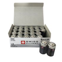 스위스밀리터리 망간 D형 건전지 24알 벌크, 2box, 24개