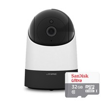 EFM네트웍스 ipTIME C200 200만 화소 FULL HD 실내 회전형 IP카메라 1080P 양방향 음성 대화 야간 감시 모드 자동 전환 DDNS NAS ONVIF 지원, IPTIME C200 + SD메모리 카드 32GB