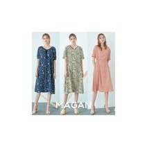 [홈쇼핑상품] [매건] 인견 플라워 롱 원피스 3종 택1 (업체별도