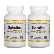 캘리포니아골드뉴트리션 CGN 스피루리나 아스타잔틴 블루 복합체 피코시아닌 180정, 2개