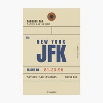 에어라인택 포스트카드 엽서 - New York, 단품