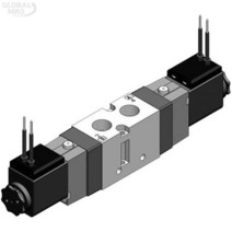 볼밸브 KCC 공압솔레노이드밸브 5포트 KS320D 24V 더블, 색상:[색상]본상품