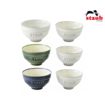 스타우브 STAUB 르차완 세라믹 2p 세트 (밥공기 라이스볼 세트), 화이트M+바질그린L