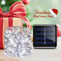 쏠라 태양광 100 LED 와이어 줄 조명 등 트리등 태양열 정원등 야외 장식등, 태양광 줄 LED 정원등(하얀빛-백색)