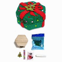 크리스마스 폼글레이 나무 육각 보석함 만들기 패키지