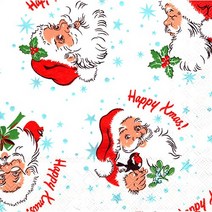 파스텔크래프트 IHR 냅킨아트 536090 Santa white 냅킨20매 33x33cm 0506, 20매입, 혼합색상