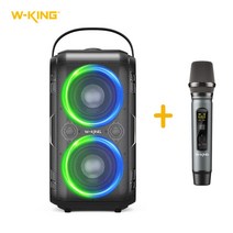휴대용 블루투스 스피커 공연 버스킹 강연 축제 노래방 W-KING 파티박스 Dyna T9, Dyna T9 스피커+무선마이크 M6