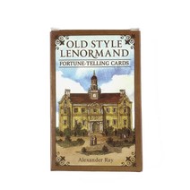 황금 Lenormand 오라클 카드 운세 운세 타로 데크 가족 파티 레저 테이블 게임 PDF 가이드 북, 13 Old Style Lenormand