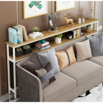 쇼파 뒤 틈새 침대 사이드 보조 좁고 긴 폭좁은 슬림 창가 간이 베란다 테이블 책상 선반, 홑겹120*15*75[가후판]