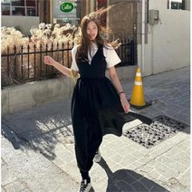 한국 세련된 여름 새로운 헵번 스타일 깊은 V 넥 스트랩 드레스 여성 높은 허리 슬림 핏 스트랩 블랙 드레스