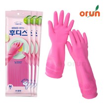 후디스 고무장갑 M (중), 후디스(M/핑크), 3개