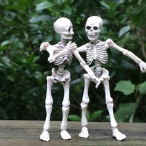 유골함 추모함움직이는 미스터 본 스켈레톤 인체 모델 해골 전신 미니 피규어 장난감 할로윈 선물 40cm, 한개옵션0