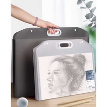 미술학원 스케치 그림 보관함 작품 용지 수납 가방 작품집 드로잉 폴더 a2 a3, (4K/A2) 그린 - 200매 수납 가능