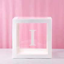 투명 풍선 상자 베이비 샤워 장식 소년 소녀 첫 번째 생일 파티 장식 어린이 웨딩 용품, 27cm Box, I