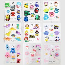 led 야광 샌들 신발 파츠세트 어몽어스 공주 히어로 토이스토리 유니콘 키티 공룡 실내화 악세서리