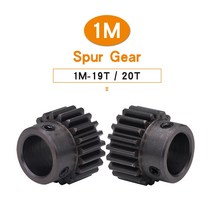 기어 1M-19T20T SC45 탄소강 소재 블랙닝 평 기어 보어 566.3578101212.7mm 전송 액세서리, 02 1M20T_02 6 mm, 02 1M20T_02 6 mm