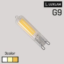 룩스램 LED G9 4.5W 할로겐대체용led전구 clear type 디밍조광 가능, 룩스램 LED G9 4.5W 주백색(아이보리빛)