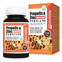 건강을더하다 캐나다산 프로폴리스&아연, 180캡슐, 516mg