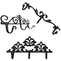 철물전 황동 주물 옷걸이 소품걸이 3구 신주 수납 옷정리 행거 엔틱옷걸이, 고사리