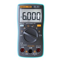 RICHMETERS 102 멀티 미터 6000 카운트 백라이트 AC/DC 전류계 전압계 옴 주파수 다이오드 온도 RM101, 01 CHINA_02 RM101