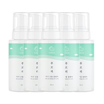 코리아나 푸르리 버블 저자극 바디워시 피부 장벽 강화 건조 판테놀 세라마이드 알란토인 보습 진정 유아 태열 땀띠 케어 어른 추천 베이비 아기 바디 얼굴 클렌저, 5개, 300ml