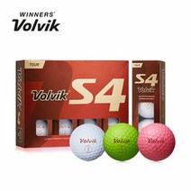볼빅 2020 TOUR S4 투어 S4 4피스 골프볼 1더즌, 그린, 그린, 1개, 4개