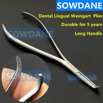 치과 교정 용 언어 ArchWire NiTi Cinch 톱니 모양의 팁이있는 긴 손잡이가있는 Back Plier 장비 와이어 벤, 03 1pc Weingart Plier