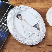 5x7 화장대 웨딩 추억 원형 사진 액자 포토테이블 셀카 인테리어 프로필 신혼부부