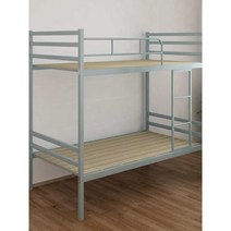 벙커 2층 침대 철제 이층 어른 성인 오피스텔 자매, (폭 90cm) (7개의 내력빔+나무판)
