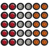 drl 12v 24v led 사이드 마커 라이트 camion auto trucks lorry trailer 버스 테일 브레이크 램프 트럭 accesorios luces, 푸른