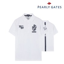 파리게이츠 골프 pearlygatesgolf남성 로고 프린팅 반팔 티셔츠 P51102TS011_WH, 003, WH