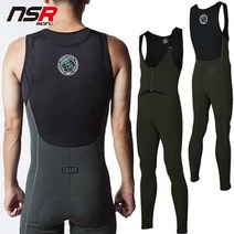 NSR 폰도 에코 기모 빕 롱 자전거 타이즈 바지 남녀