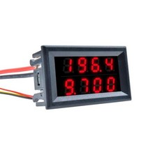 검전기 누설전류계 후크메타 전기 전류계 dc 100v 200v 10a 0.28quot 미니 디지털 전압계 4 비트 5 전선 전압 테스터 블루 레드 듀얼 led 디스플레이, 4비트 레드 레드, 100v 10a