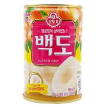 오뚜기 백도 복숭아 과일 통조림 400g