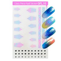 글라스피스 유리조각데칼 G-10 유리조각네일 네일아트 스티커 젤네일, 1, 본상품선택