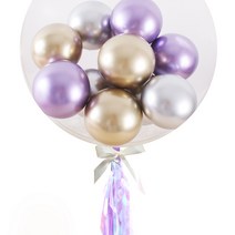 굿벌룬 커스텀래터링풍선 버블벌룬풍선 직접만들기세트 생일파티 백일 돌잔치 풍선선물 깜짝이벤트, 미니풍선색상7번