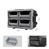 신제품 서랍 플라스틱 부품 보관 하드웨어 및 공예 캐비닛 구성 요소 상자 빌딩 블록 나사 손잡이 포함, 05 B 4drawers_01 As shown