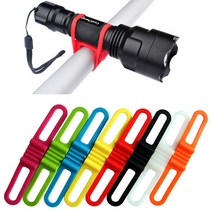 실리콘밴드 만능거치대 자전거라이트 거치대, 연두