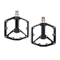 로드 바이크 페달 3 실드 베어링 산악 자전거 플랫 페달 경량 알루미늄 합금 BMX용 와이드 플랫폼 사이클링 페달, 검은색, 12.5cmx11cm