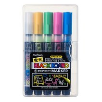 문화연필 블랙보드 마카 5색 세트 네온 보드 형광 마커