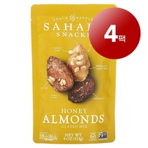 리암마켓 Sahale Snacks 사헬 스낵 글레이즈드 믹스 꿀 아몬드 113g 1팩, 4팩