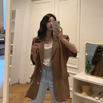떳다그녀 드란 린넨 박시 자켓