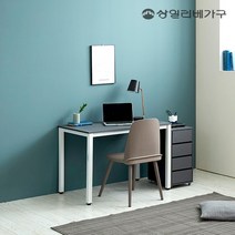 상일리베가구 더스틸 1000 책상+4단서랍장, 블랙그레이+그레이