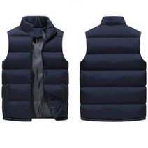 남녀공용 겨울 런닝 패딩조끼 남성 웰론 경량 남자 베스트 네이비