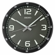 Seiko Shi 다이얼 벽시계 화이트, Black