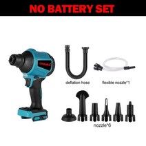 차량용송풍기 무선풍로 낙엽블로워 엔진브로워 에어청소기 먼지흡입기 차량용 세차용 충전 onevan 8in1 40000rpm 팽창기 기능 makita 18v 용 다기능 식, 배터리 없이