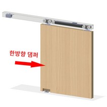 도무스슬라이딩레일 DSC810 롤러세트 목문 한댐핑 한방향 뎀핑레일 호차 100kg이하 중문 미닫이 문 매입 행거, 3M