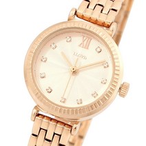 로이드 화이트 스톤 인덱스 여성메탈시계